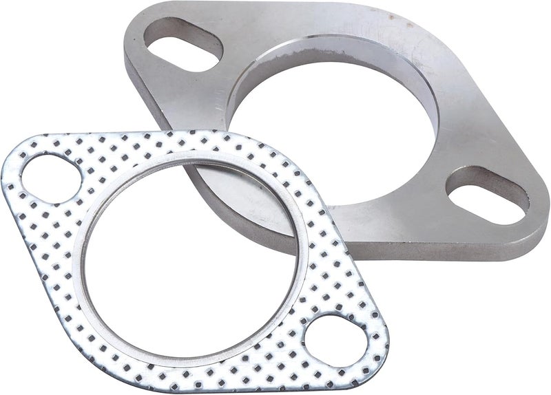 RWRAPS Stainless Steel Exhaust Flange 2 Bolt 3 Inch Exhaust Flange & Gasket Connection Kit 3 Inch/77mm - Image 5